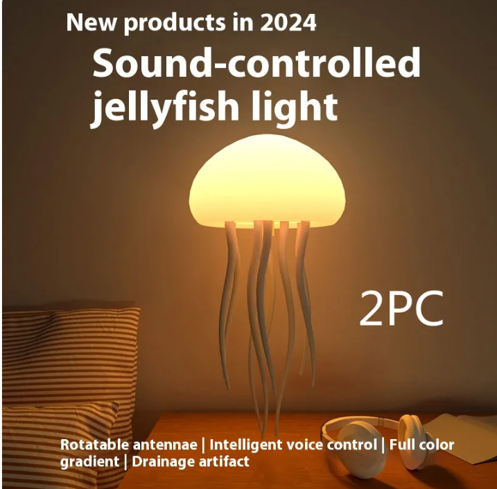 AquaGlow™ LED Jellyfish Mood Lamp – Smart Portable Jellyfish Night Light for Desk & Bedside