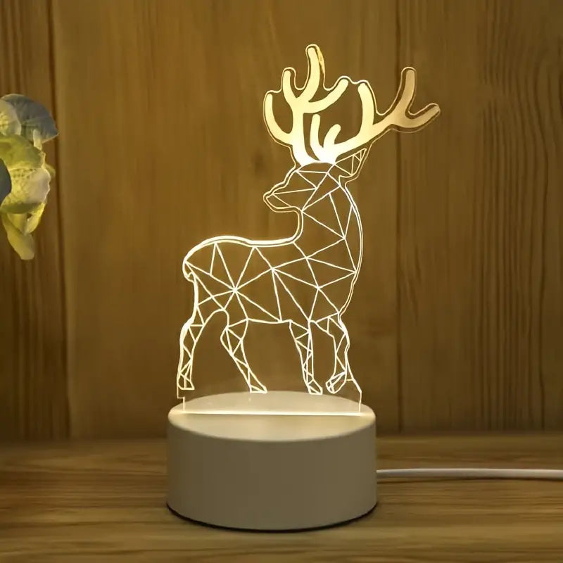3D Night Light Room Decoration - Rechargeable LED Gift