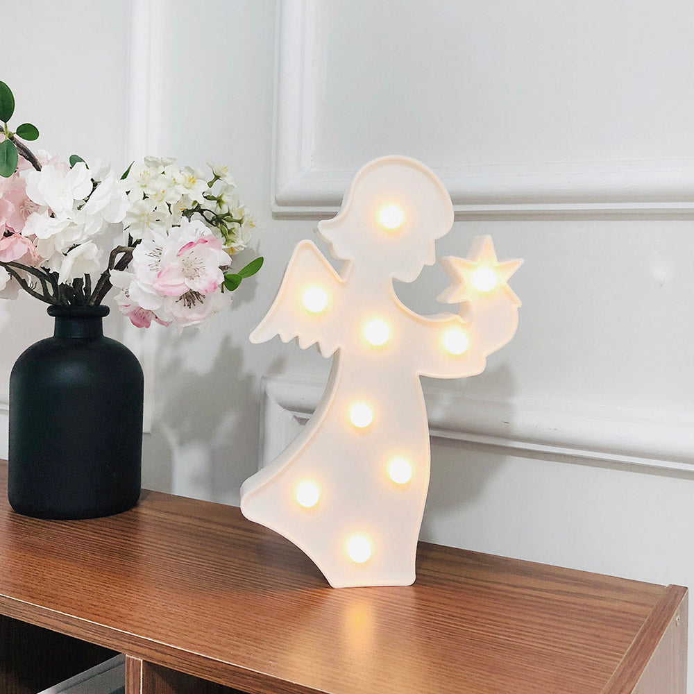 LED Angel Design Night Light for Kids' Room Decor