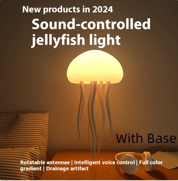 AquaGlow™ LED Jellyfish Mood Lamp – Smart Portable Jellyfish Night Light for Desk & Bedside
