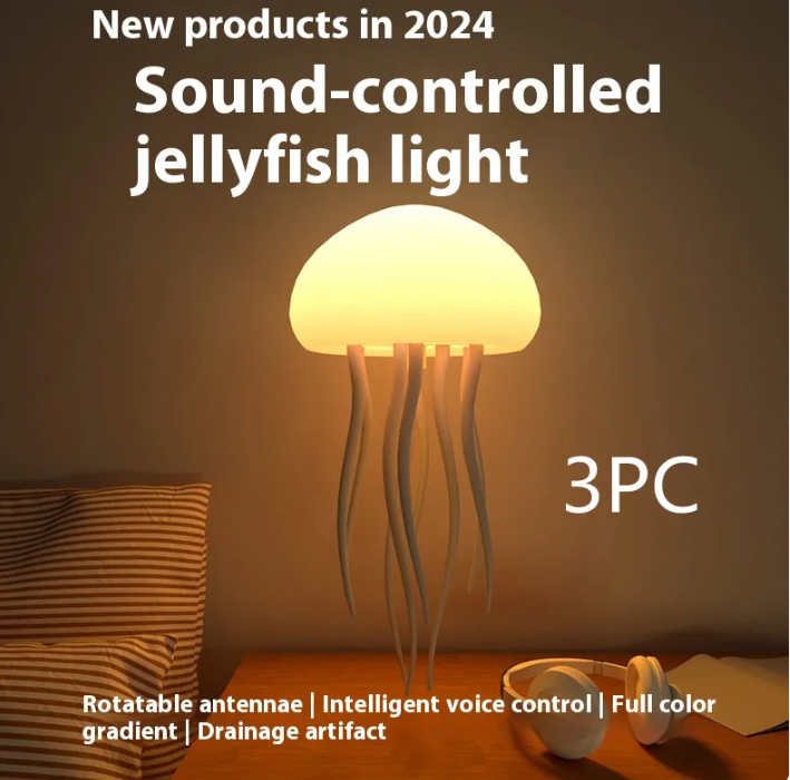 AquaGlow™ LED Jellyfish Mood Lamp – Smart Portable Jellyfish Night Light for Desk & Bedside