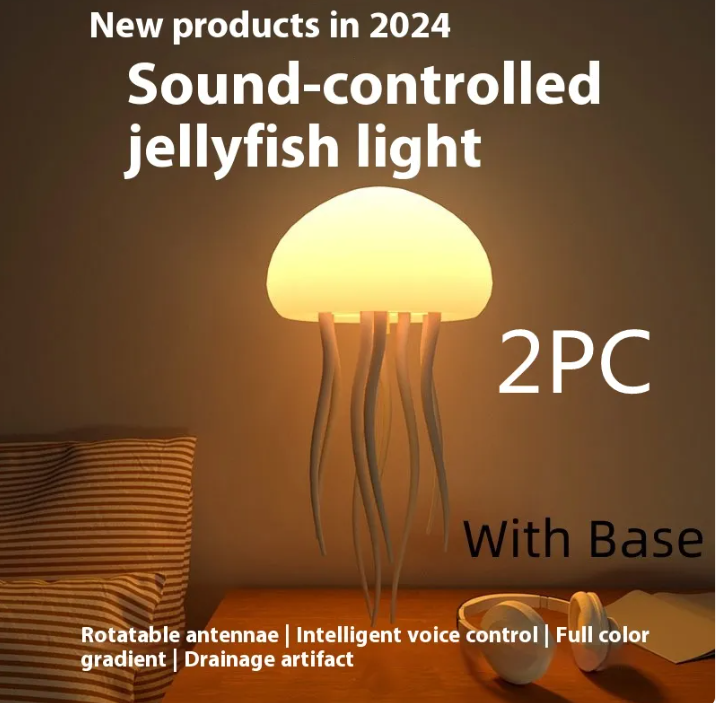 AquaGlow™ LED Jellyfish Mood Lamp – Smart Portable Jellyfish Night Light for Desk & Bedside