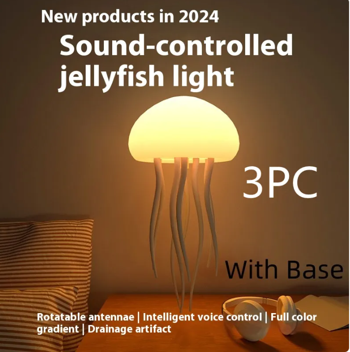 AquaGlow™ LED Jellyfish Mood Lamp – Smart Portable Jellyfish Night Light for Desk & Bedside