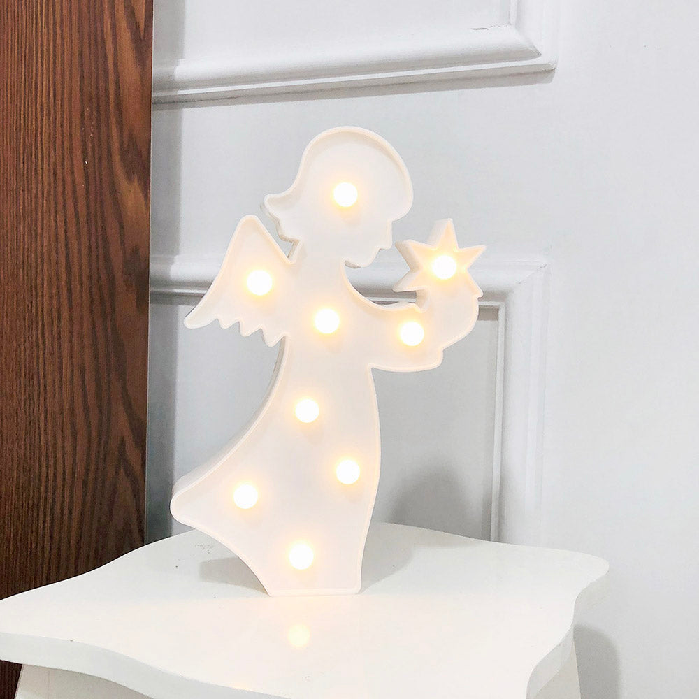 LED Angel Design Night Light for Kids' Room Decor